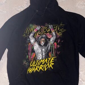WWE Black and Multicolor Ultimate Warrior Hoodie